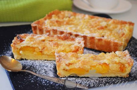 Пирог с персиками -рецепт